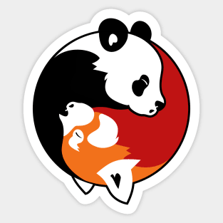 Yin Yang Pandas Sticker